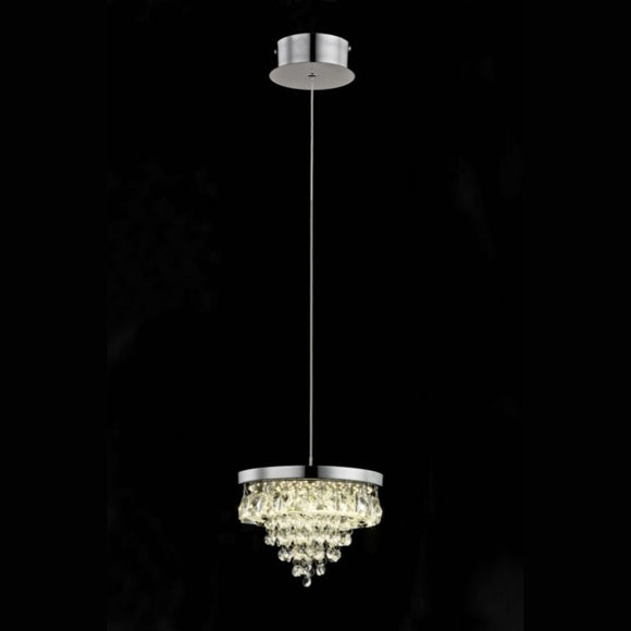 Impex Lighting LED608243/01/CH Essonne Single Light Ceiling Fitting in Crystal and Chrome Finish