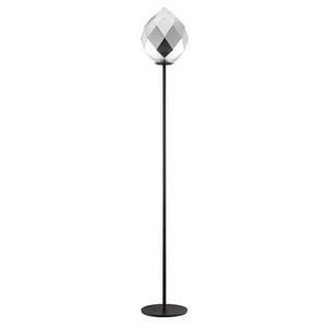 Impex Lighting PG1807/01/FL/CH/BLK Zoe Single Light Floor Lamp in Chrome and Black Finish