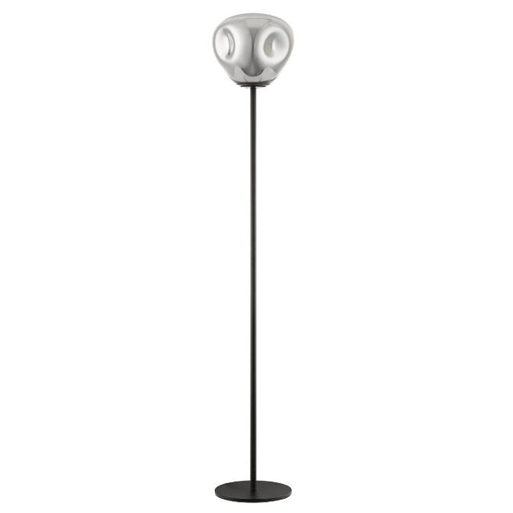 Impex Lighting PG1808/01/FL/CH/BLK Nina Single Light Floor Lamp in Chrome and Black Finish