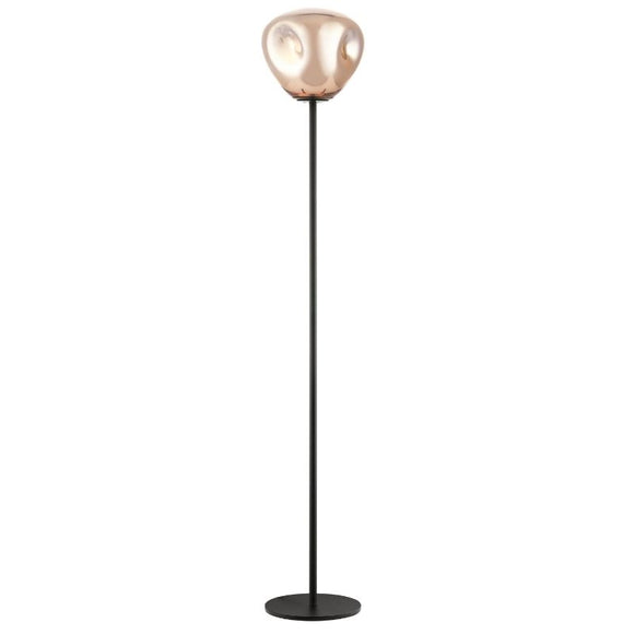 Impex Lighting PG1808/01/FL/G/BLK Nina Single Light Floor Lamp in Gold and Black Finish