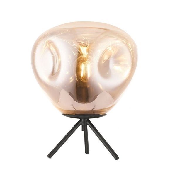 Impex Lighting PG1808/01/TL/G/BLK Nina Single Light Table Lamp in Gold and Black Finish.