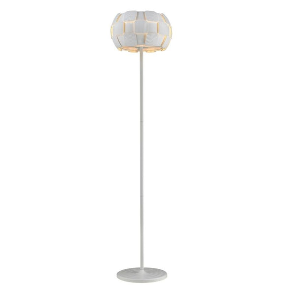 Impex Lighting PG504241/03/FL/WH Brigitte 3 Light Floor Lamp in White Finish