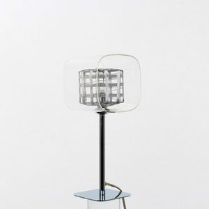 Impex Lighting PGH01515/01/TL/CH Avignon Glass Single Light Table Lamp in Crystal and Chrome Finish