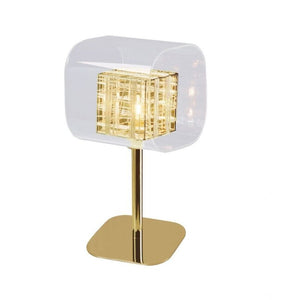 Impex Lighting PGH01515/01/TL/G Avignon Glass Single Light Table Lamp in Crystal and Gold Finish