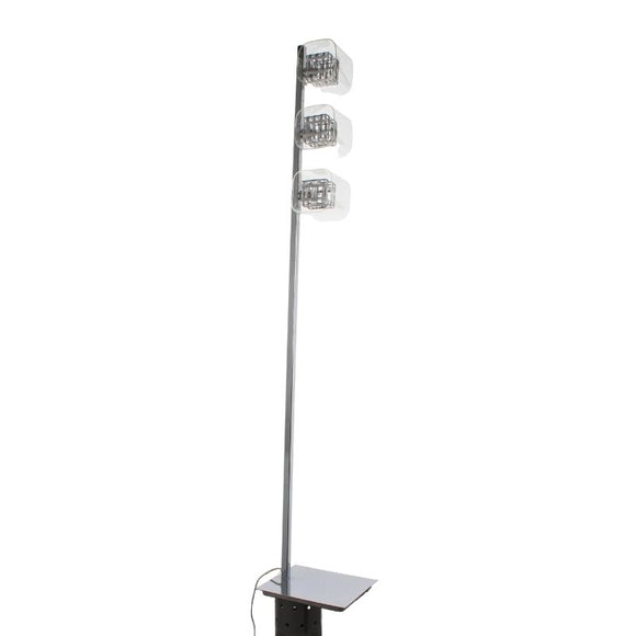 Impex Lighting PGH01515/FL/CH Avignon 3 Light Floor Lamp in Crystal and  Chrome Finish