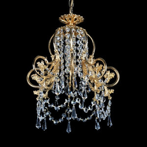 Impex Lighting Bell Single Light Chandelier In Gold Finish and Clear Crystals ST00241/30/01/G