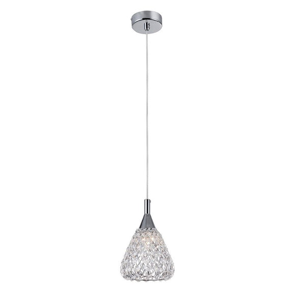 Impex Lighting Simone Single Light Pendant with Crystals Finished in Chrome CFH501131/01/CH