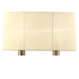 Mantra Loewe 2 Lights Wall Lamp Finished in Antique Brass With Cream Shades M4634AB/S