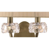 Mantra Loewe 2 Lights Wall Lamp Finished in Antique Brass With Soft Bronze Shades M4634AB/S/SB