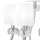 Mantra Loewe 2 Tier Pendant 6+3 Light Finished in Polished Chrome With White Shades M4630