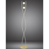 Mantra M0101PB Dali 2 Light Floor Lamp in Polished Brass Finish