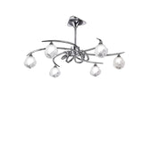 Mantra M0801 Fragma 6 Light Telescopic Ceiling Pendant in Polished Chrome Finish