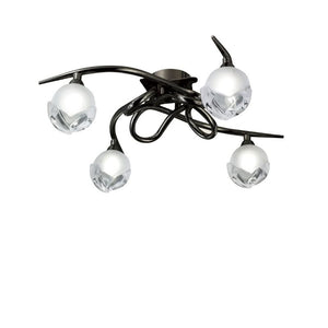 Mantra M0807BC Fragma 4 Light Ceiling Fitting in Black Chrome Finish