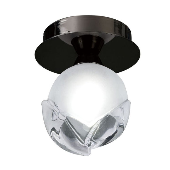 Mantra M0812BC Fragma Single Light Ceiling Fitting in Black Chrome Finish