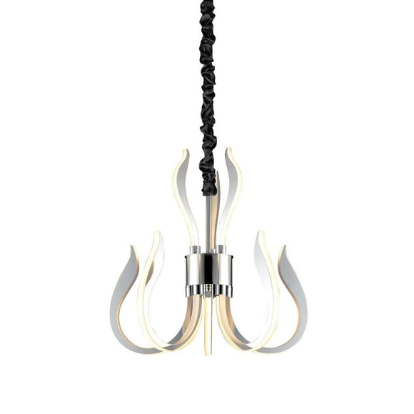 Mantra M5563 Versailles Ceiling LED Light Finished in Polished Chrome and White Acrylic