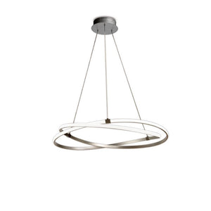 Mantra M5726 Infinity Single Light LED Pendant in Silver and Polished Chrome