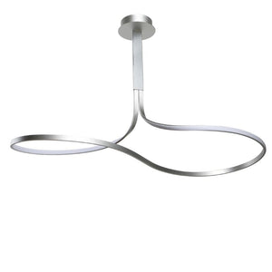 Mantra M5820 Nur XL Dimmable LED Semi Ceiling Fitting in Silver, Frosted Acrylic and Polished Chrome Finish