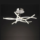 Mantra M5917 Aire LED Dimmable Ceiling Fitting in Silver, Frosted Acrylic and Polished Chrome Finish