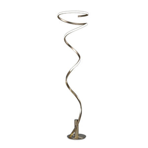 Mantra M6101 Helix LED Floor Lamp in Antique Brass Finish