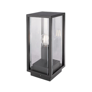 Mantra M6490 Meribel Single Light Outdoor Pedestal Lamp in Graphite Finish