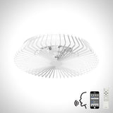 Mantra M7120 Himalaya Single Light Dimmable Ceiling Fitting With Built-In Fan in White Finish Comes With Remote Control, App and Alexa and Google Voice Control