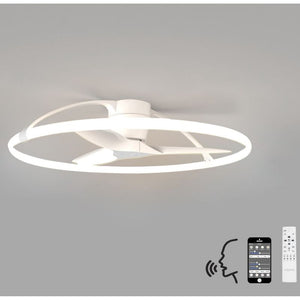 Mantra M7530 Nepal LED Dimmable Ceiling Fitting With Built-In Fan in White Finish Comes With Remote Control, App and Alexa and Google Voice Control.